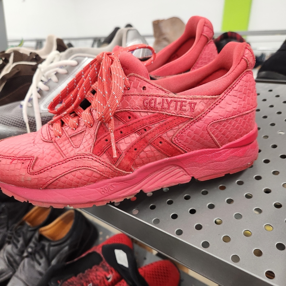 Asics red running sneaker
